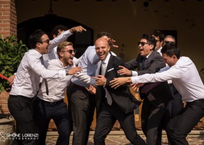 amici dello sposo al Matrimonio country chic a Bergamo, Lombardia