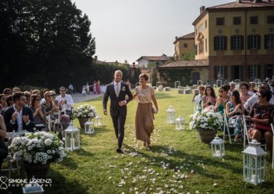 arrivo dello sposo per la cerimonia civile del Matrimonio country chic in Villa Pesenti Agliardi, Bergamo