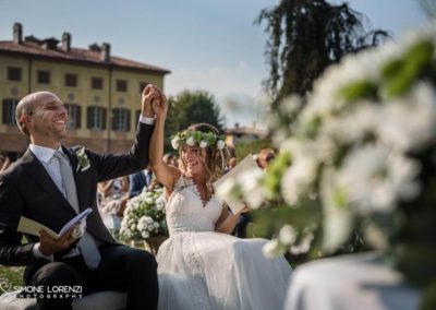 sposi esultato al Matrimonio country chic in Villa Pesenti Agliardi, Bergamo