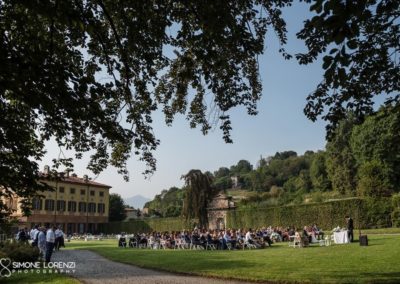 panoramica laterale Matrimonio country chic in Villa Pesenti Agliardi, Bergamo