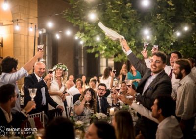 matrimonio festoso serale in Villa Pesenti Agliardi, Bergamo